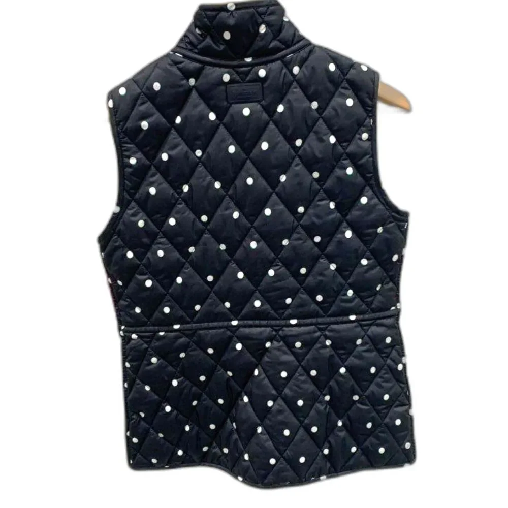 Kate Spade Quilted Reversible Polka Dot Vest - Size XS - NWT